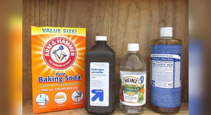 Mix Hydrogen Peroxide With Baking Soda And Vinegar