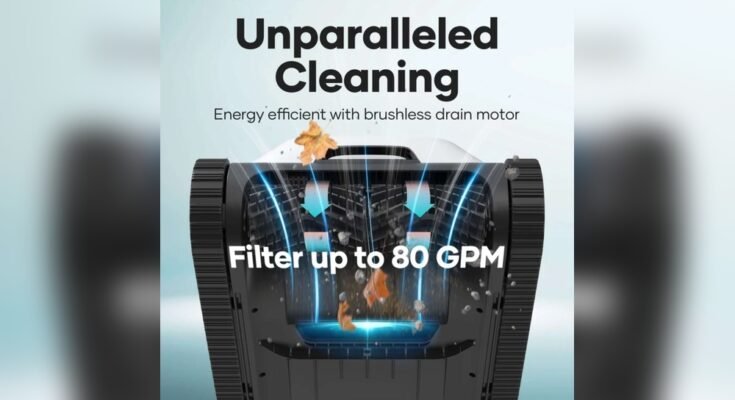 Robotic Pool Vacuum With Energy-Efficient Motor