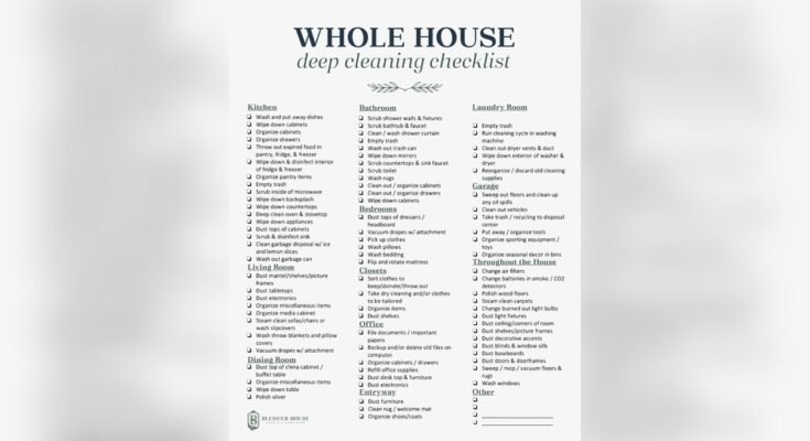 What Does Deep Cleaning A House Consist Of