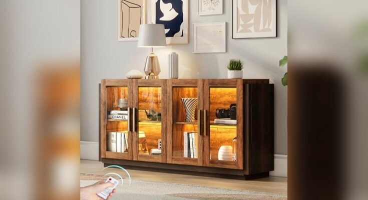 Best Buffet Cabinet With Glass Doors
