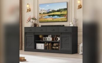 Best Farmhouse Tv Stand With Adjustable Shelves