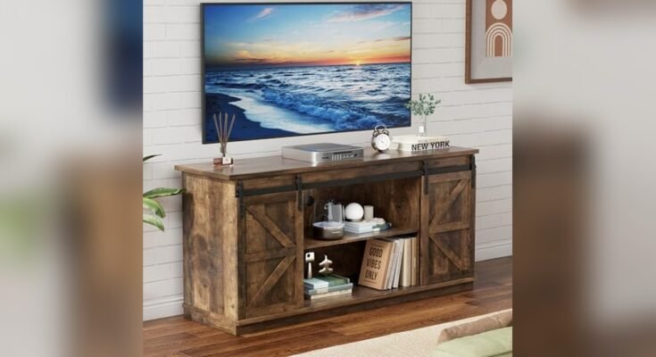 Best Farmhouse Tv Stand With Rustic Design