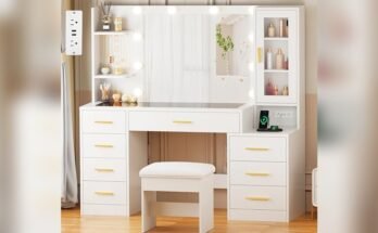 Best Makeup Vanity Desk With Glass Top