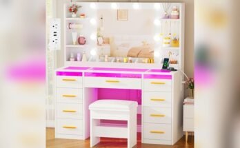 Best Makeup Vanity Desk With Power Outlet