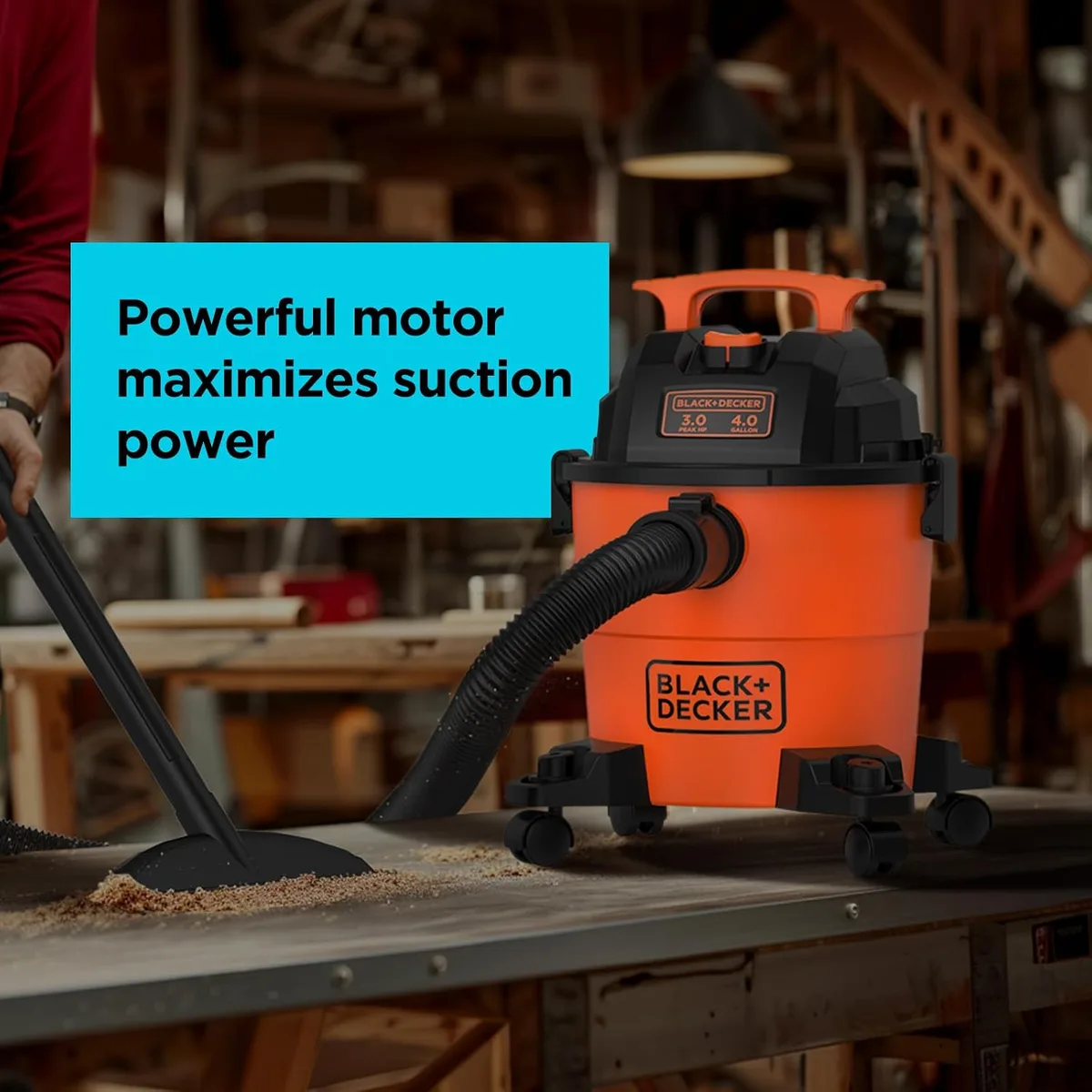 Can a shop vacuum clean a workshop?
