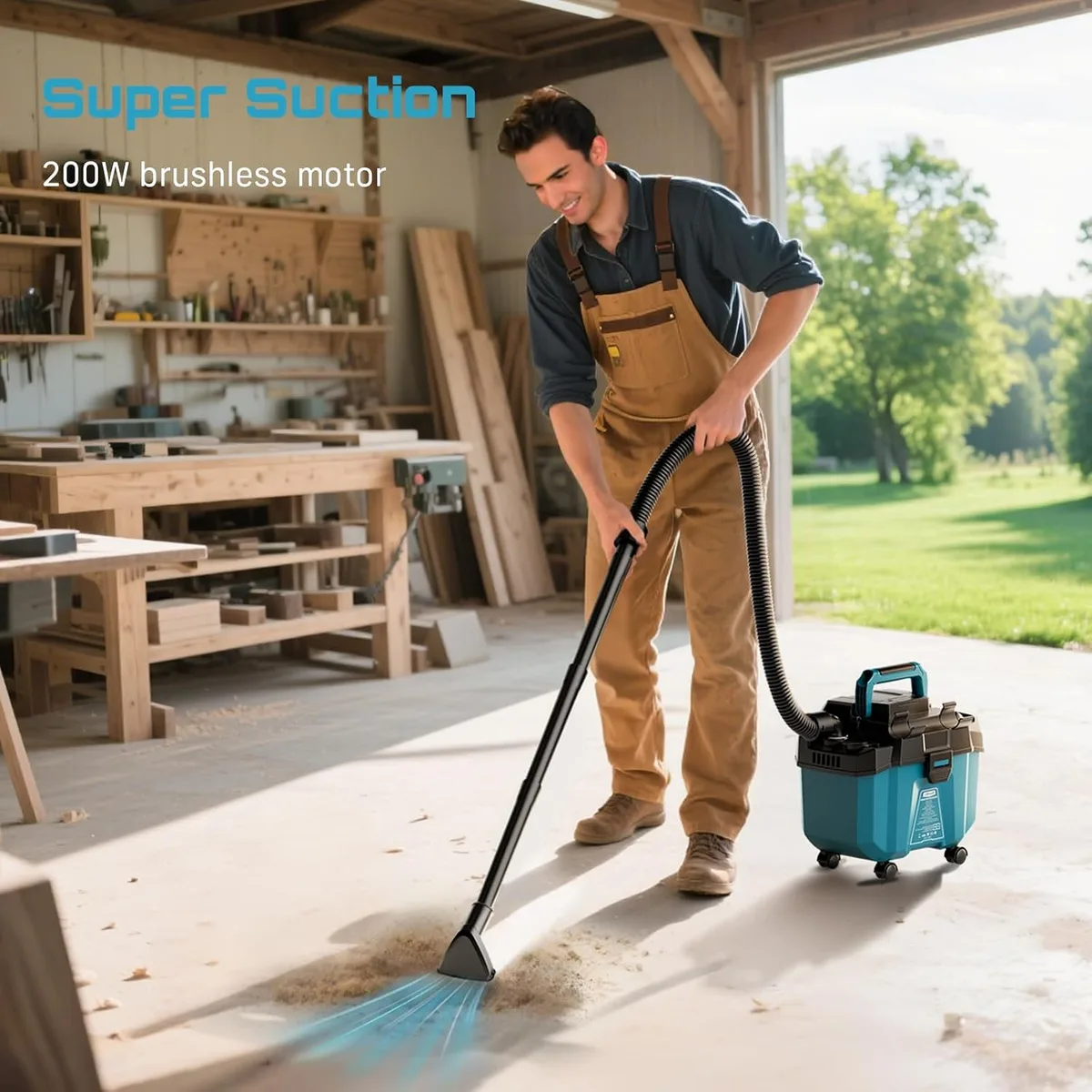 clearing sawdust