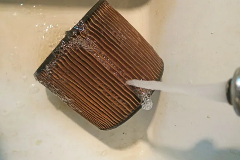 clogged cartridge filter