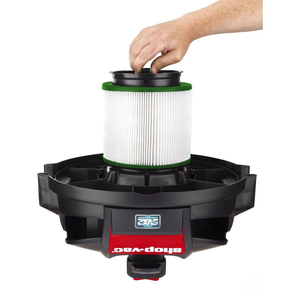 Dry-only filter (paper cartridge, pleated media, HEPA)