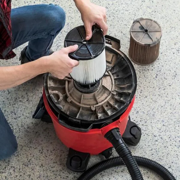 How do you replace a shop vacuum filter?