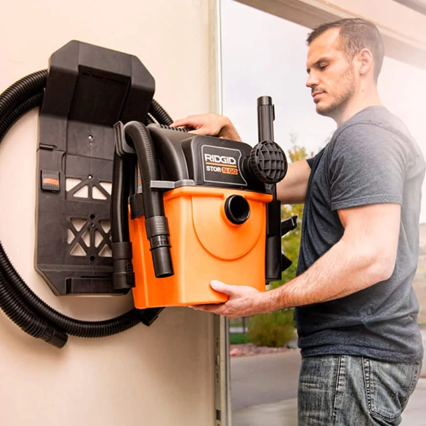 How do you store a shop vacuum?