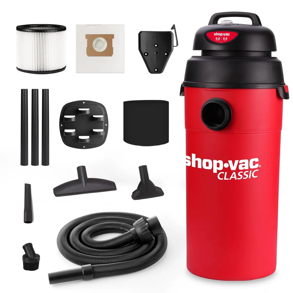 How much suction does a shop vacuum have?