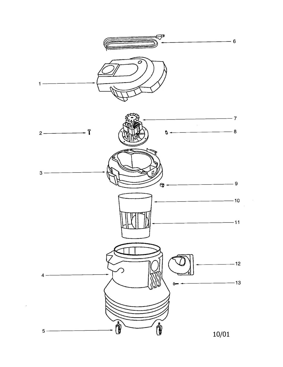 wet/dry vacuum filter and impeller