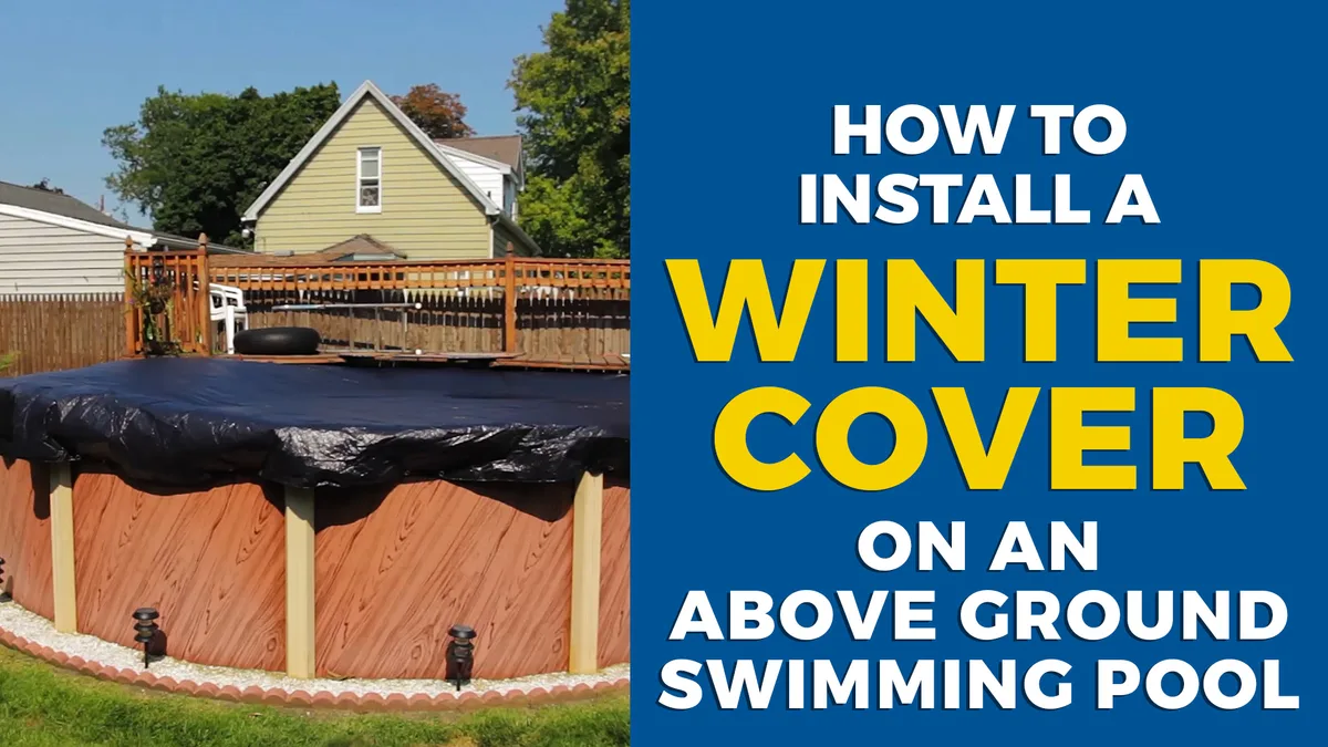 above ground pool winter cover installation