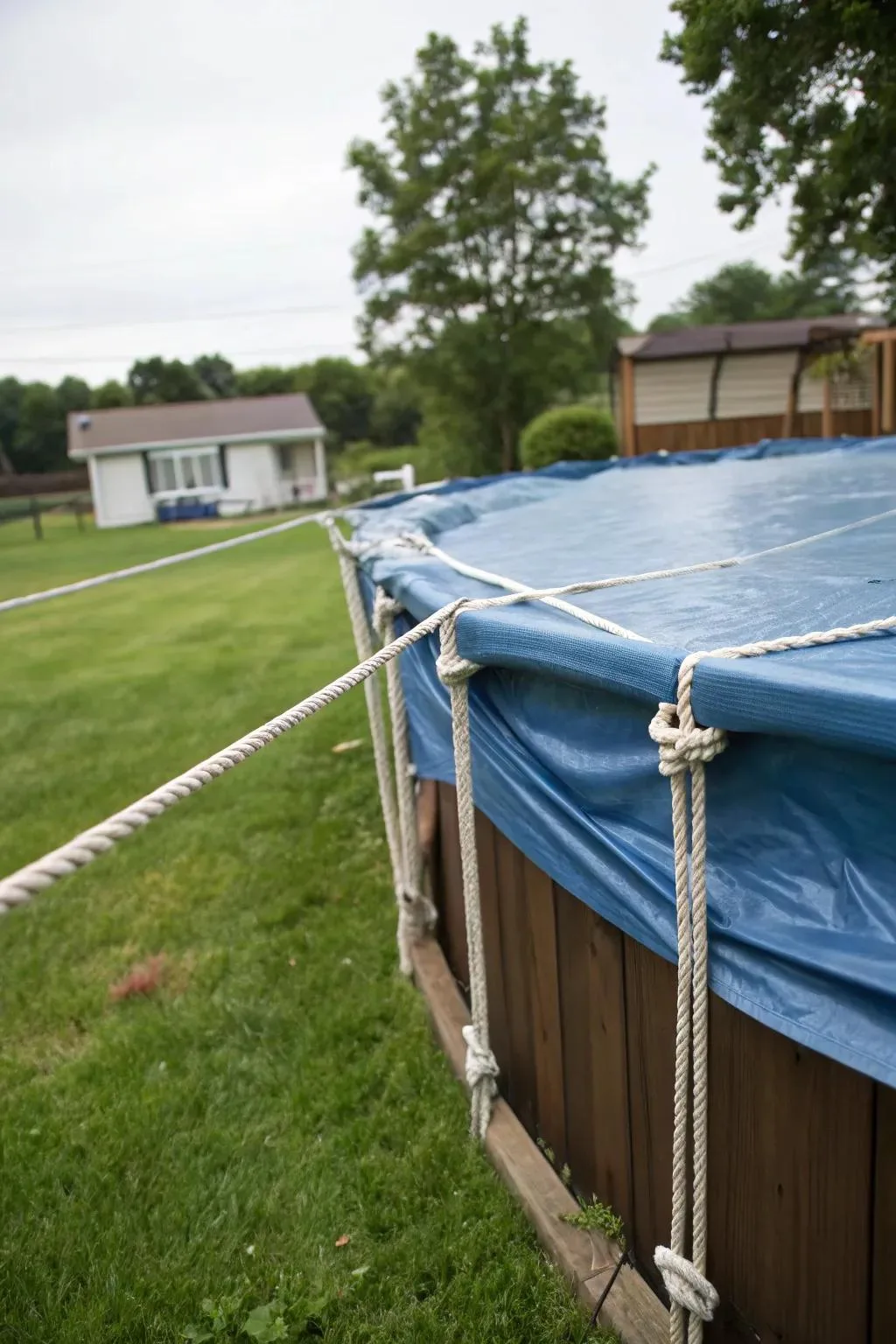 Above-ground pool winterization