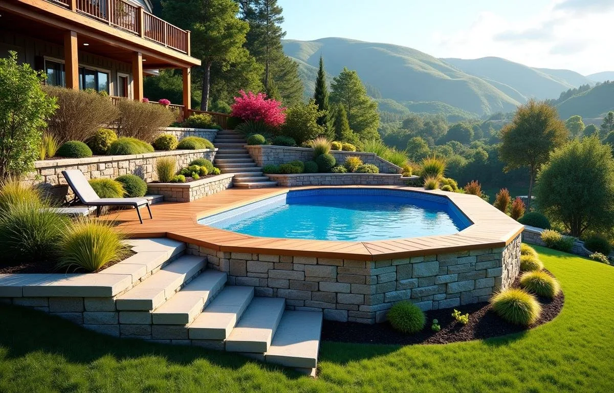 Can an above ground pool be installed on a slope?