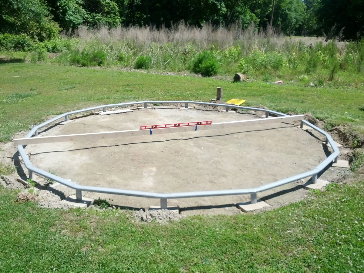 Ground leveling for above ground pool