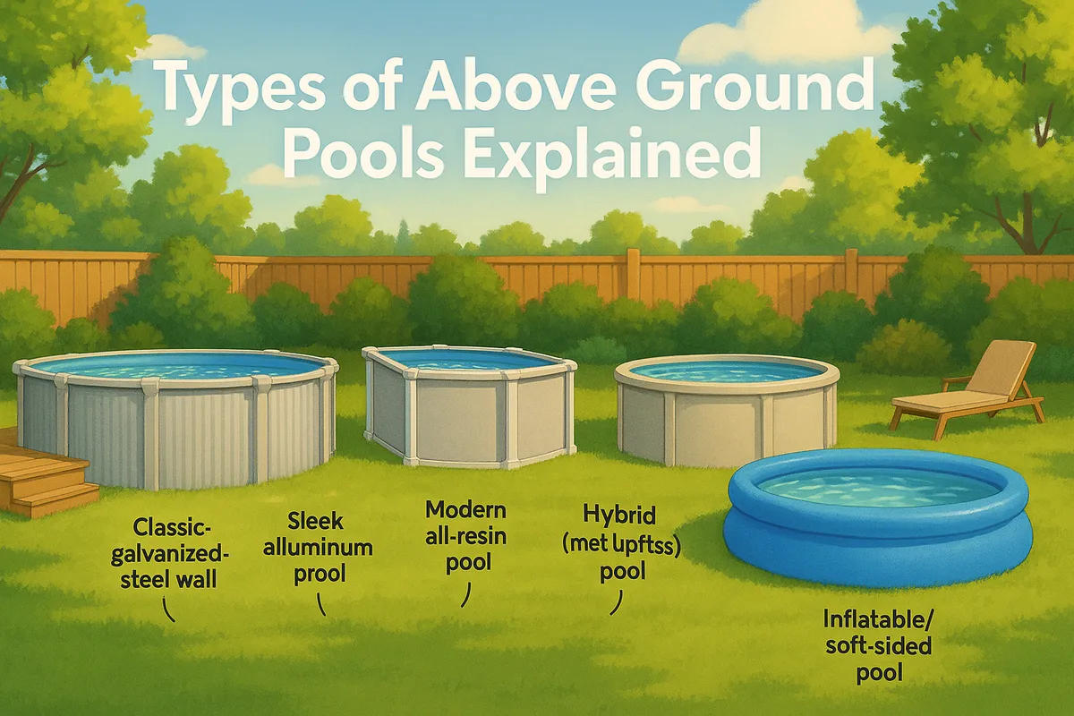 What are the different types of above ground pools?